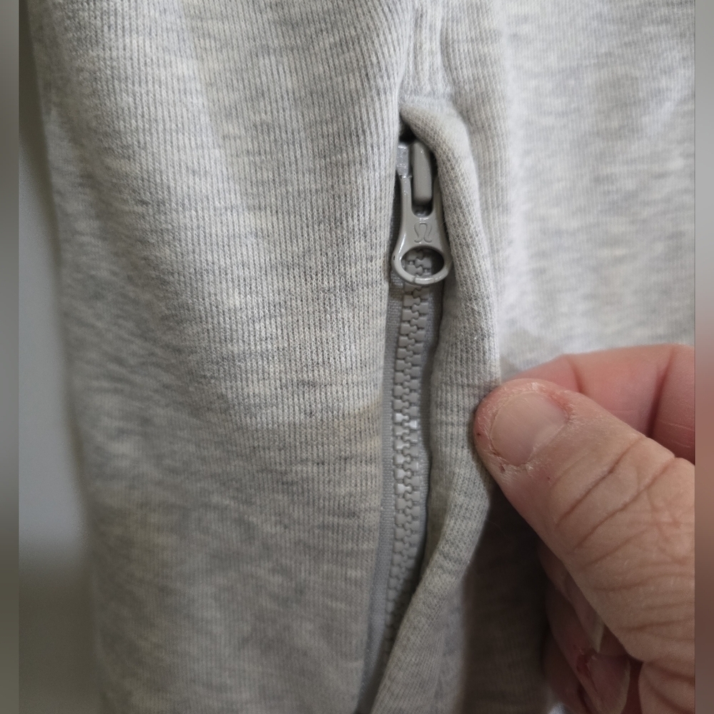 Lululemon Karmacollected Jacket Heathered Light Grey 6 Cotton Fleece - Picture 10 of 12